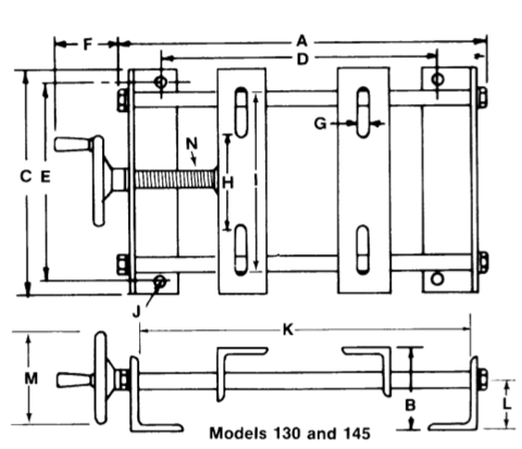 Hi-Lo Adjustable Motor Bases Models 130 and 145